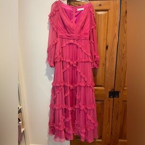 Mac Duggal evening dress, Hot Pink/Fuscia, never worn! Size 8